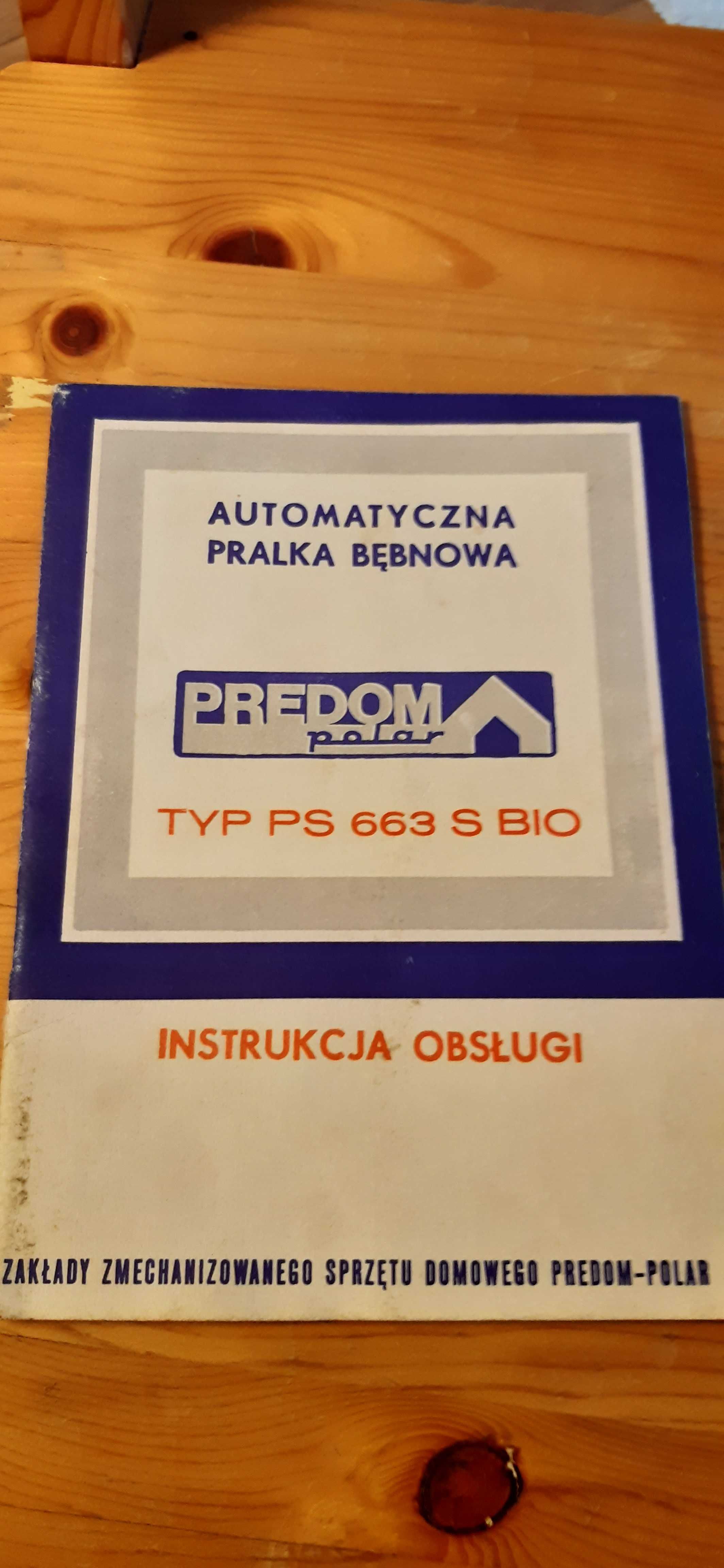 stara instrukcja pralka automatyczna bębnowa predom typ ps 663 s bio