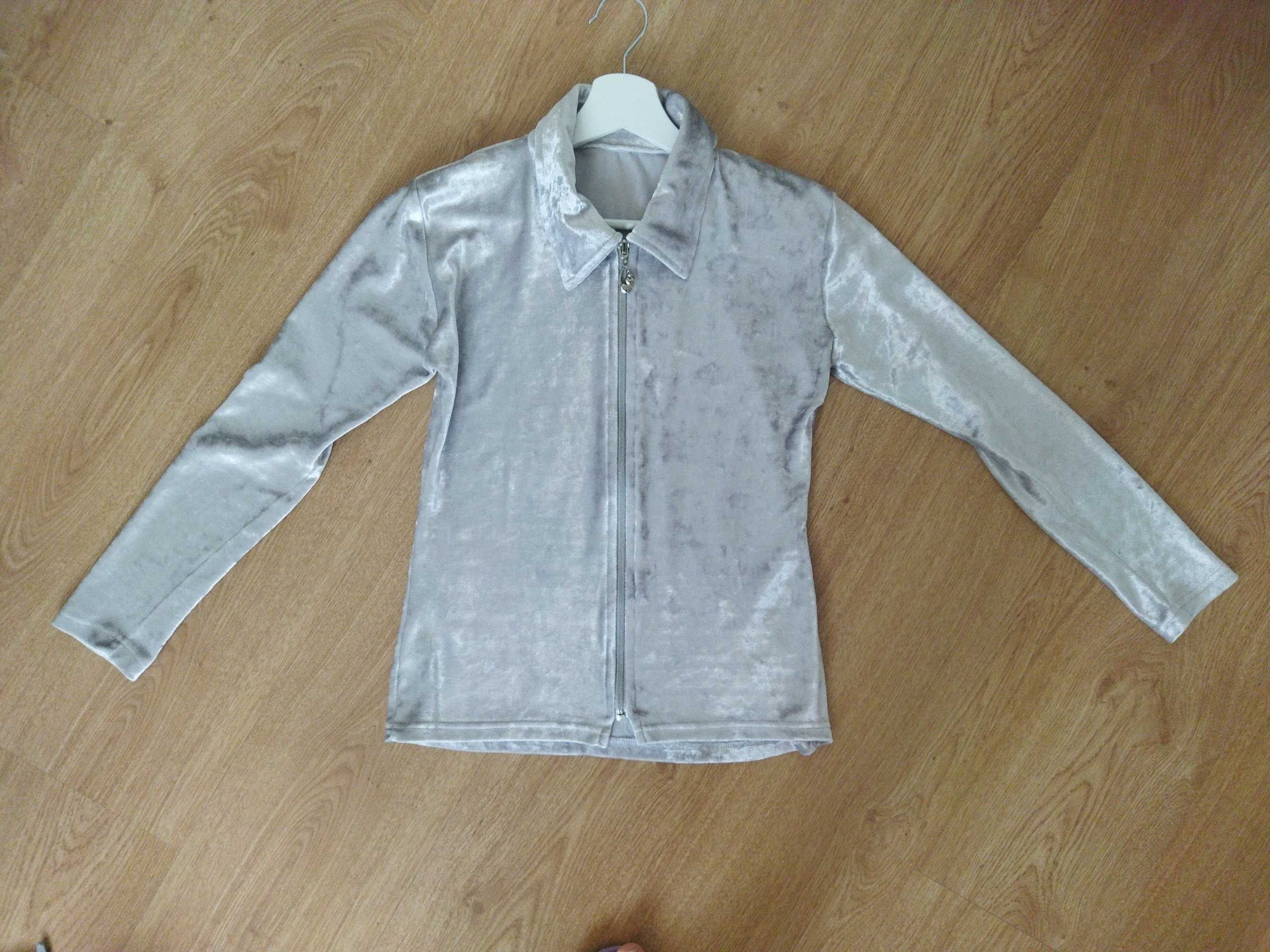 Bluzka r. XS/S, 34/36 k. biały, welur.