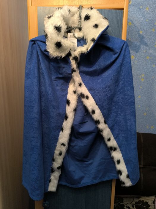 Карнавальний плащ синій від 5-8 років.