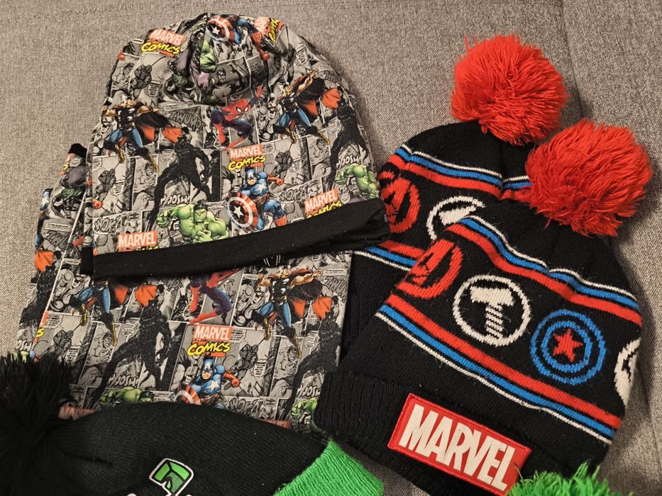 Czapki zimowe dziecięce rękawiczki kominy