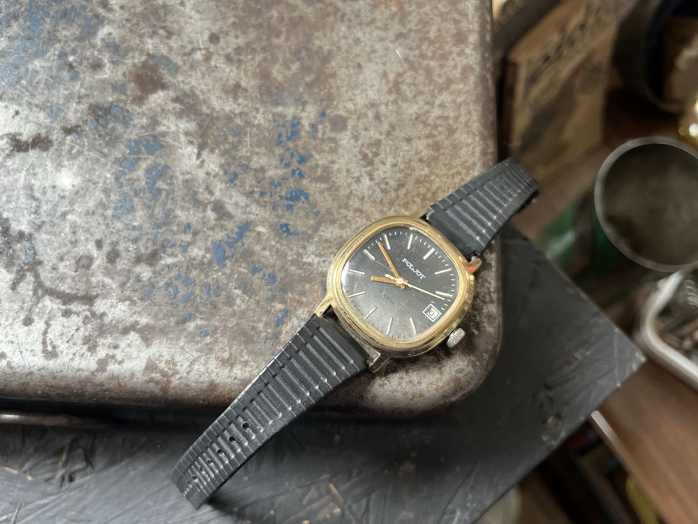 POLJOT 17 Kamieni DATOWNIK pozlacany zegarek mechaniczn retro vintage