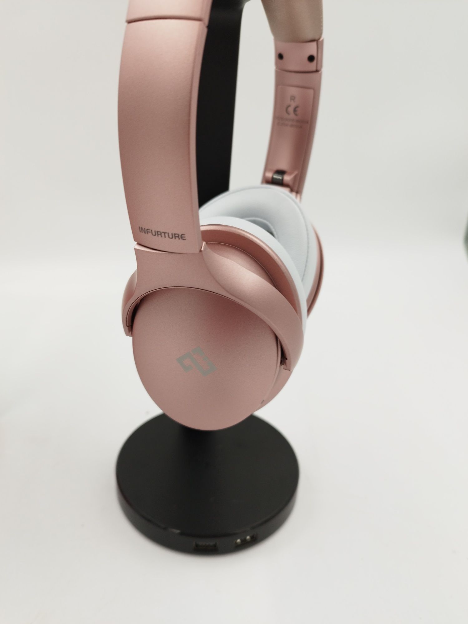 Infurture h1 redukcja szumu ANC bt5.0 golden rose różowe słuchawki