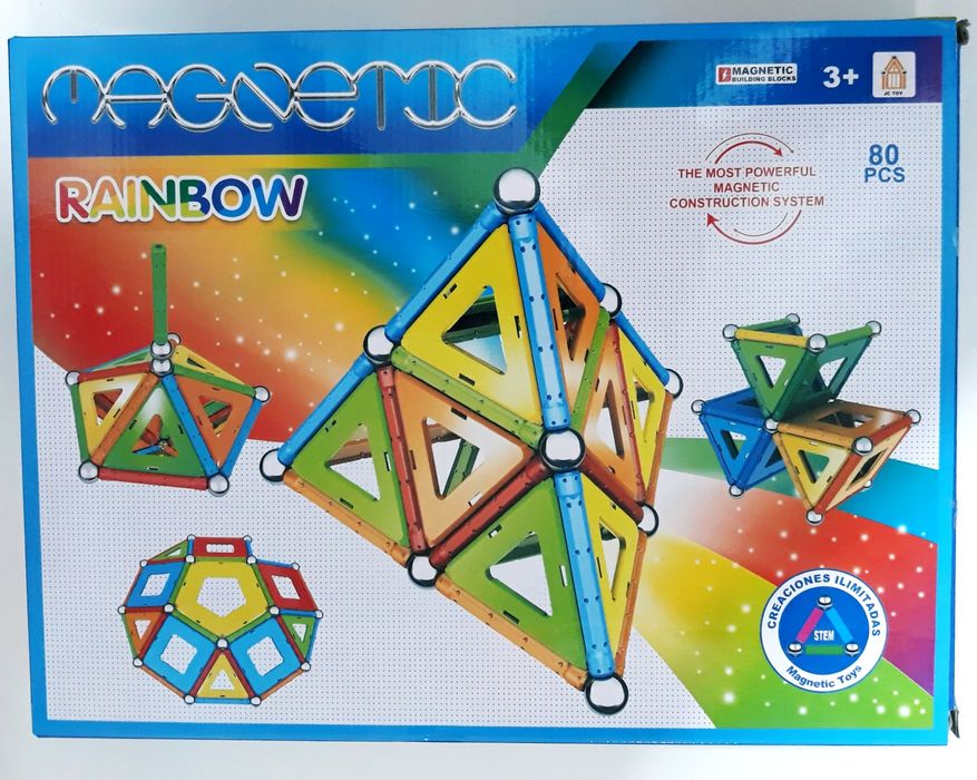 Магнитный конструктор  на 80 деталей