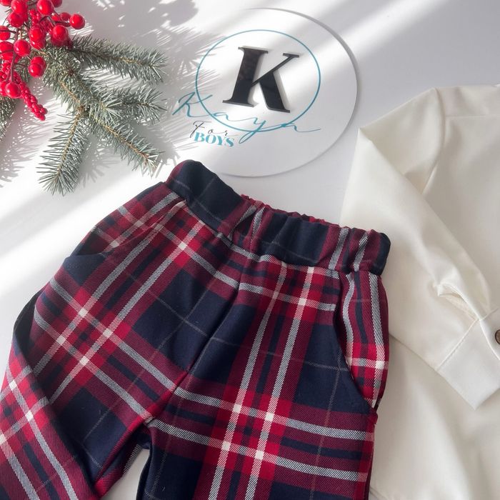 Nowe spodnie w kratę na święta kaya 110