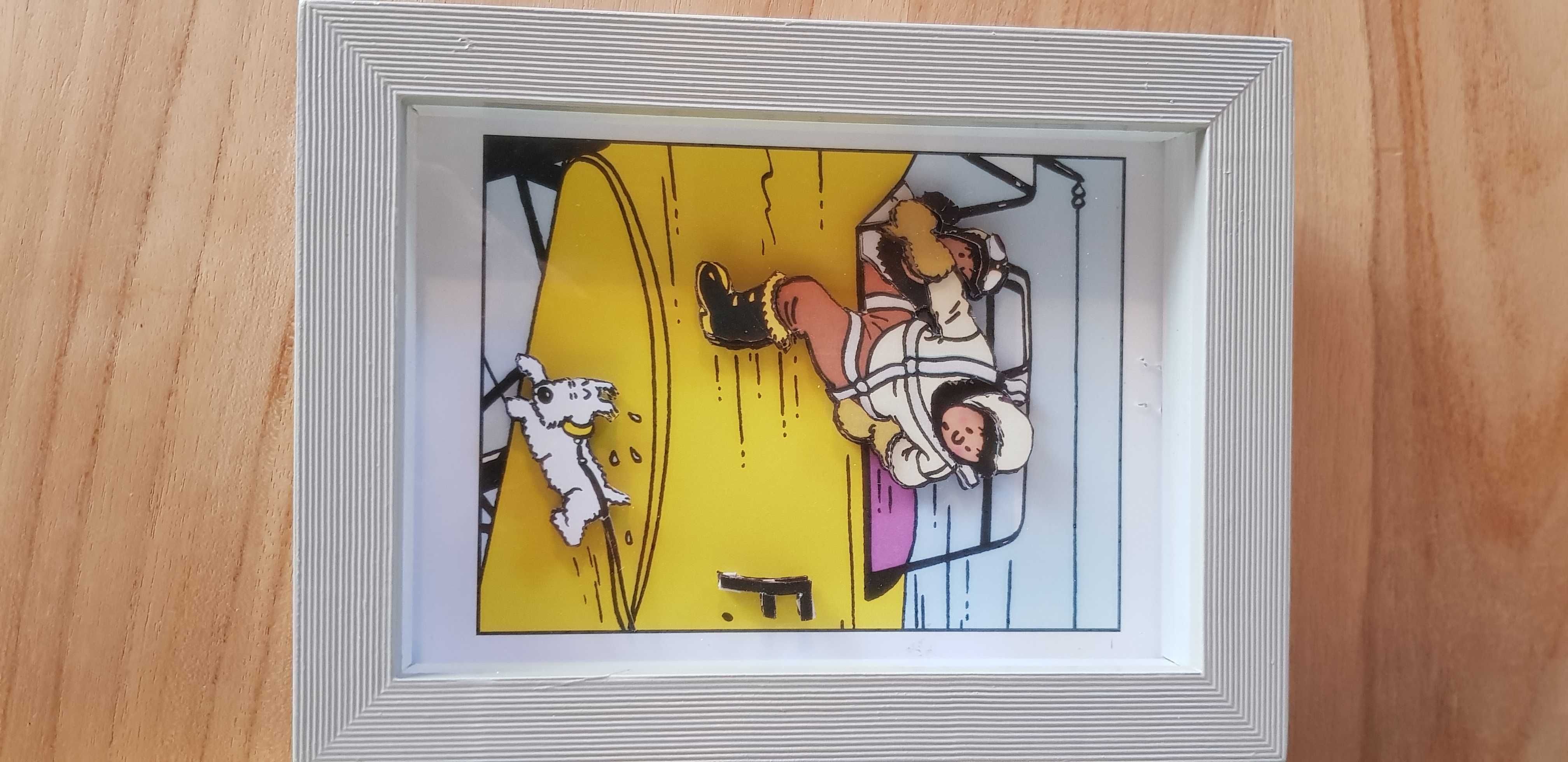 conjunto de 3 quadros 3D Tintin
