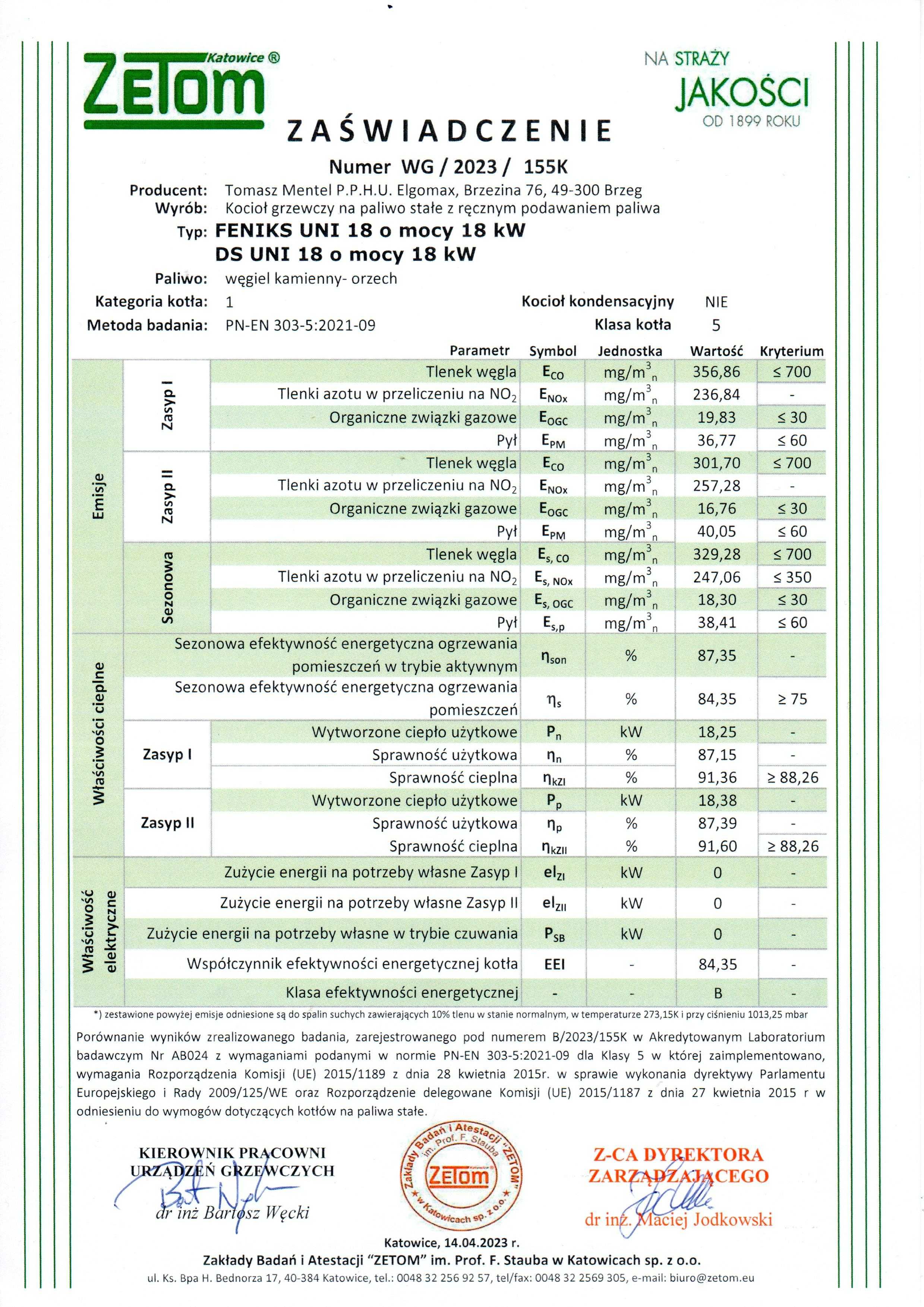 Kocioł Feniks Uni na Węgiel 18kW do 220m2 Klasa 5 Darmowa Dostawa