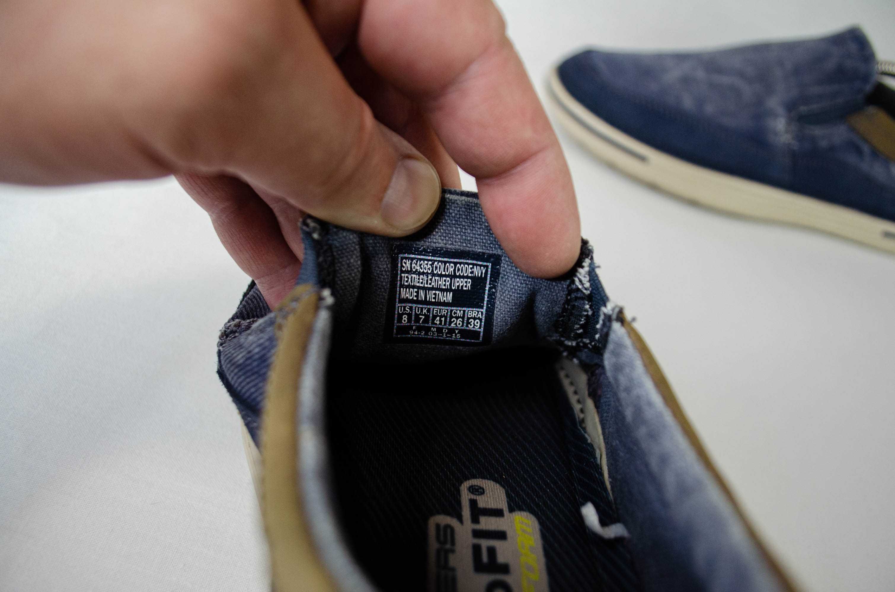 Skechers Мужские Кроссовки Слипоны Мокасины Оригинал! р. 41 26 см