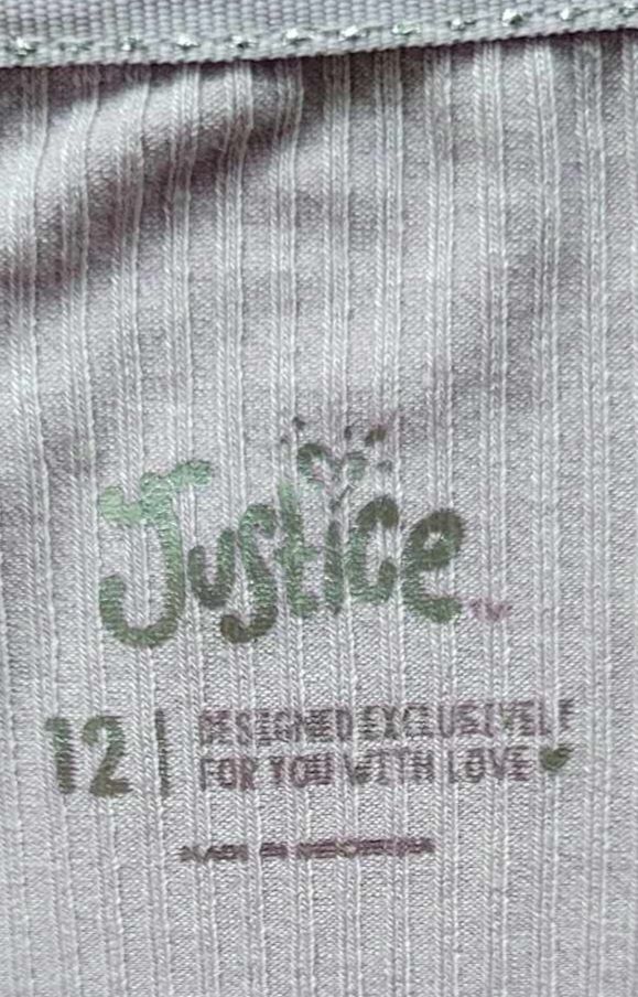Usa Justice 12lat prazek bluzeczka z gipiura cudo liliowa