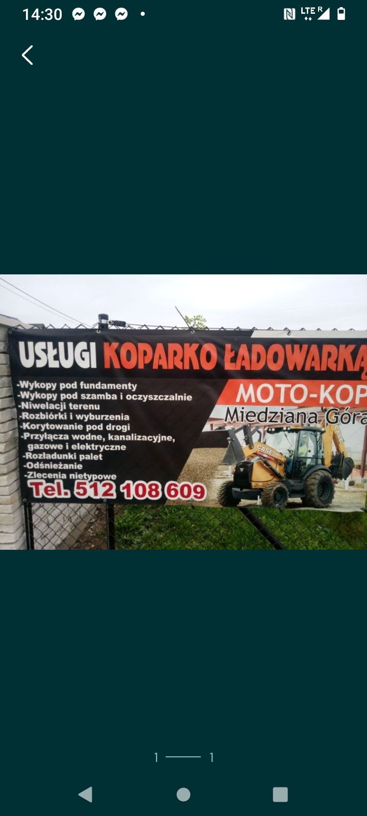 Prace ziemne koparko-ładowarką