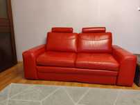 Komplet sof skórzanych z fotelem hevelia furniture