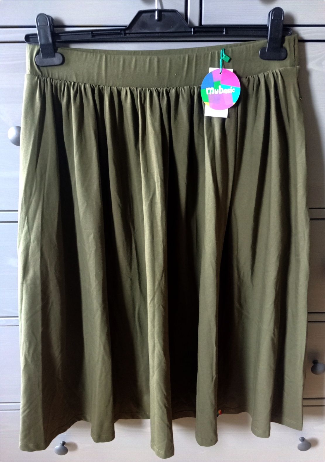 Spódnica midi Mybasic XL khaki