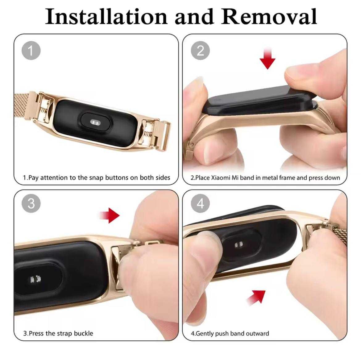 Міланська петля для Xiaomi Mi Band 8,7,6,5,4,3 ремінець браслет