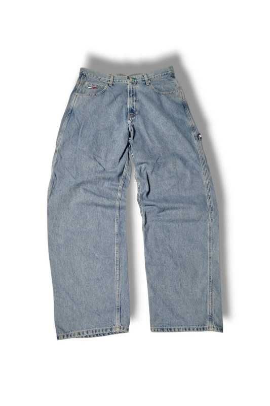 Og Tommy Hilfiger Swag Hip Hop Rap Skate Denim Pants 90s Y2K Spodnie