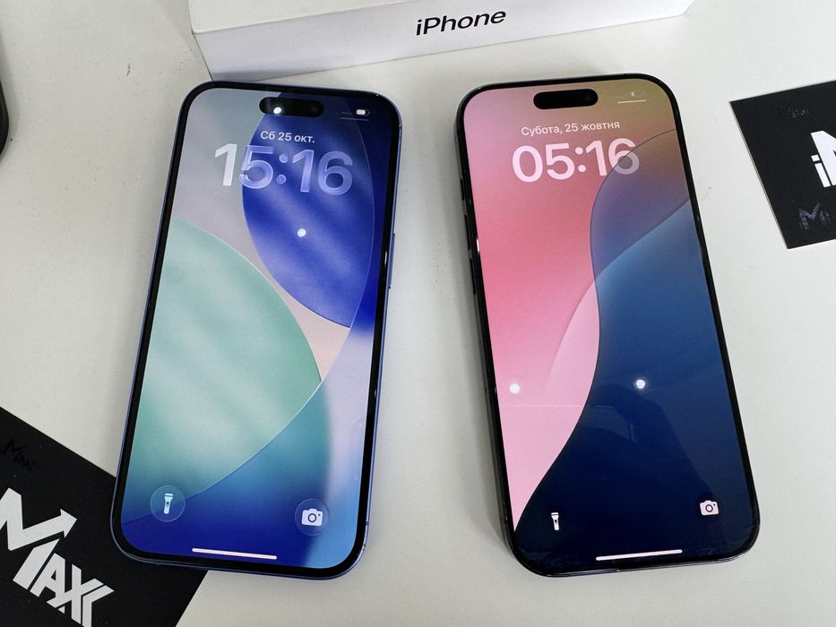 iPhone 16 256Gb Ultramarine, 16 Pro 256Gb Black Titanium Фізична Сім