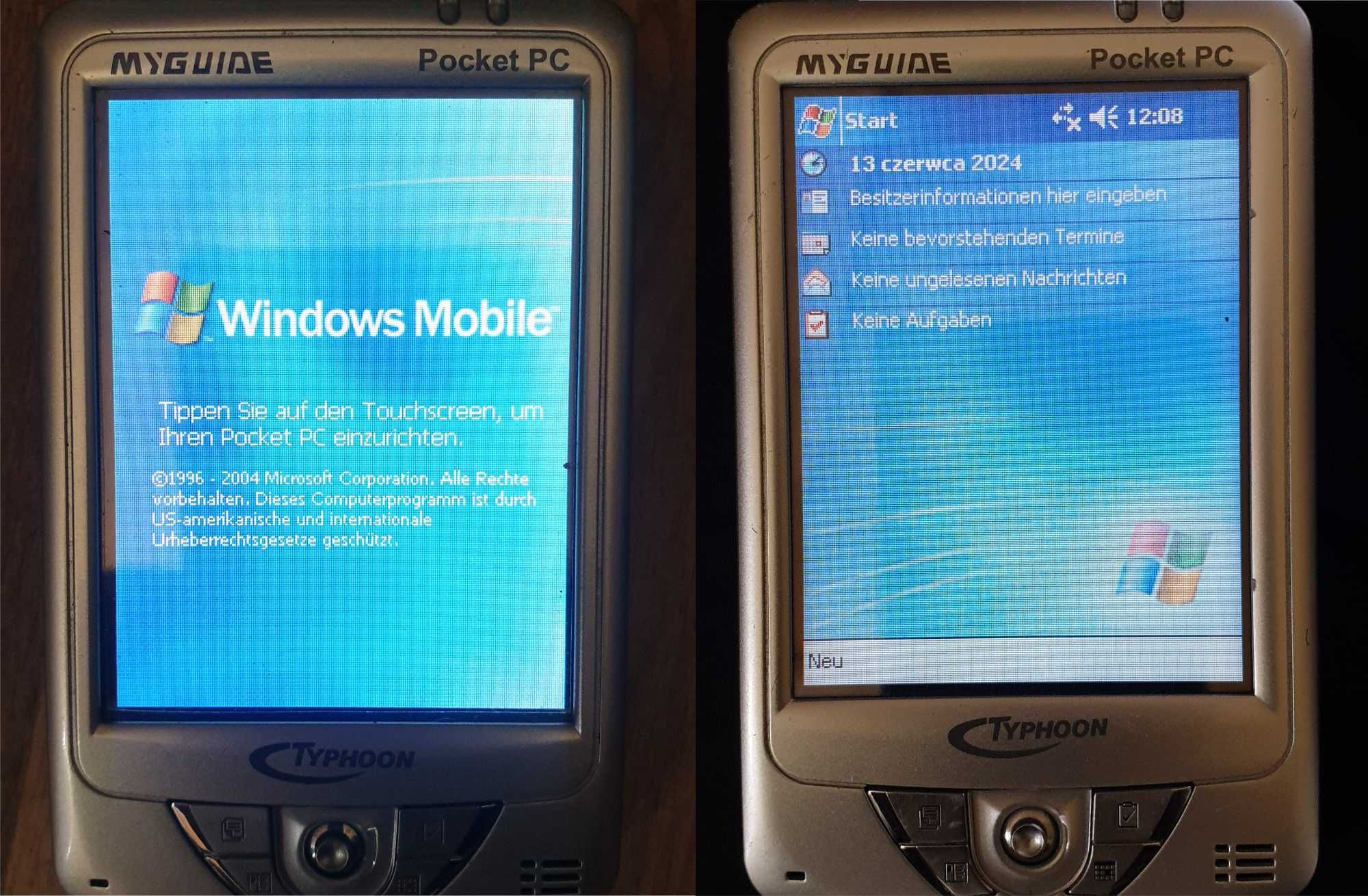 Mini komputer Vintage Pocket PC Typhoon MyGuide Windows Mobile GPS