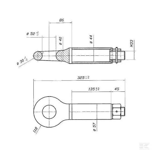 ucho obrotowe 10 ton fi 52mm