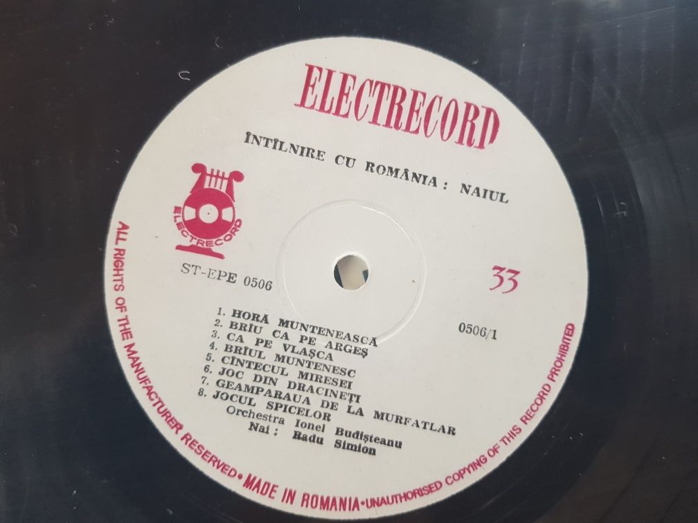 Vinyl Radu Simion, Simion Stanciu Flûte de Pan 1971 Electrecord