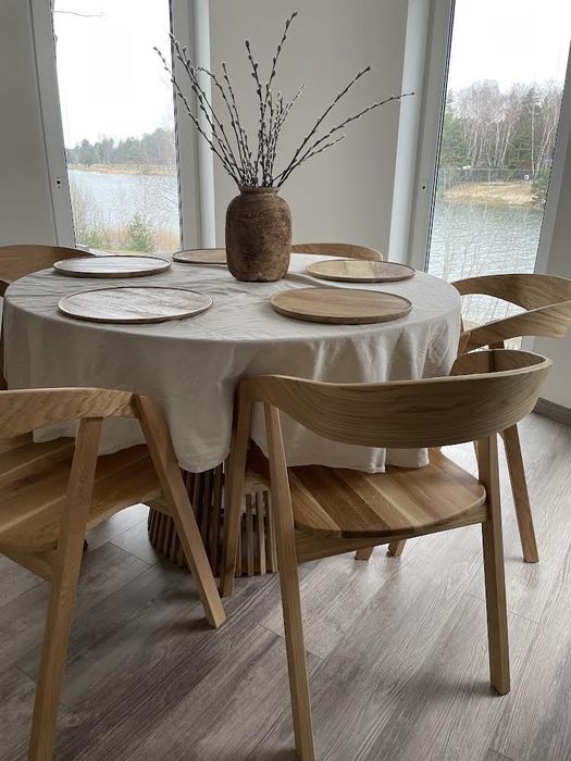 Krzesło dębowe nowoczesne, lite drewniane 100% dąb