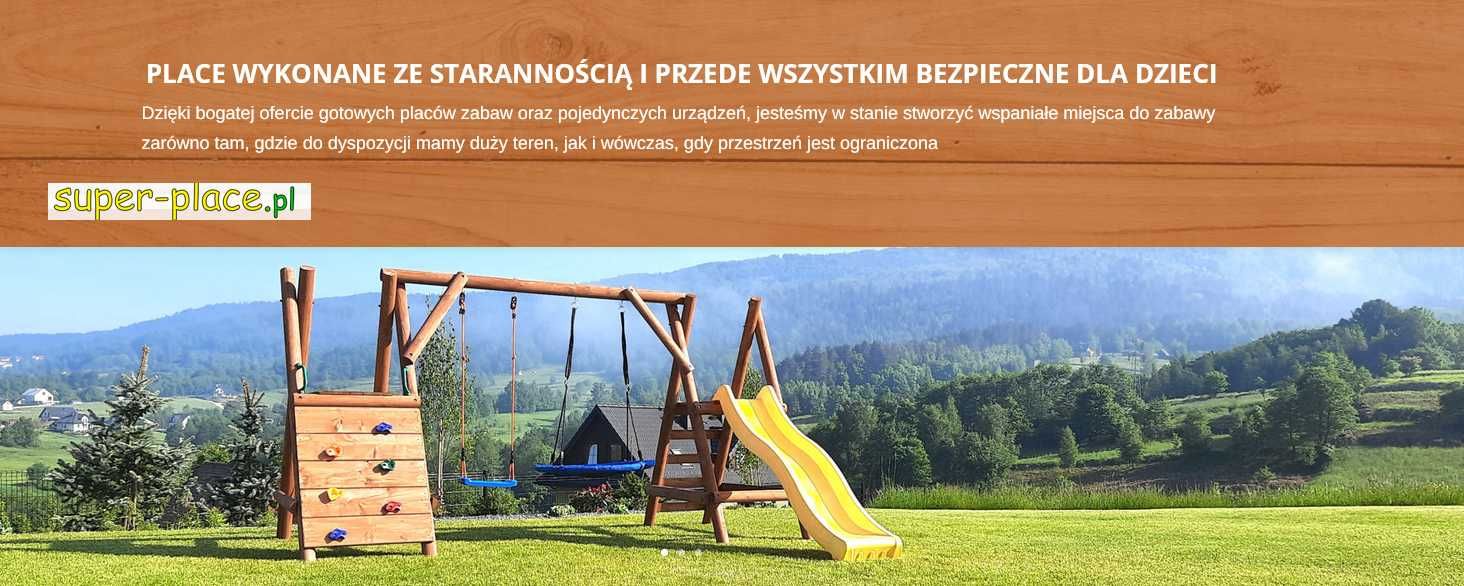 Drewniany Plac Zabaw do Ogrodu BING WYSOKA Ścianka 2xHuśtawkaPRODUCENT