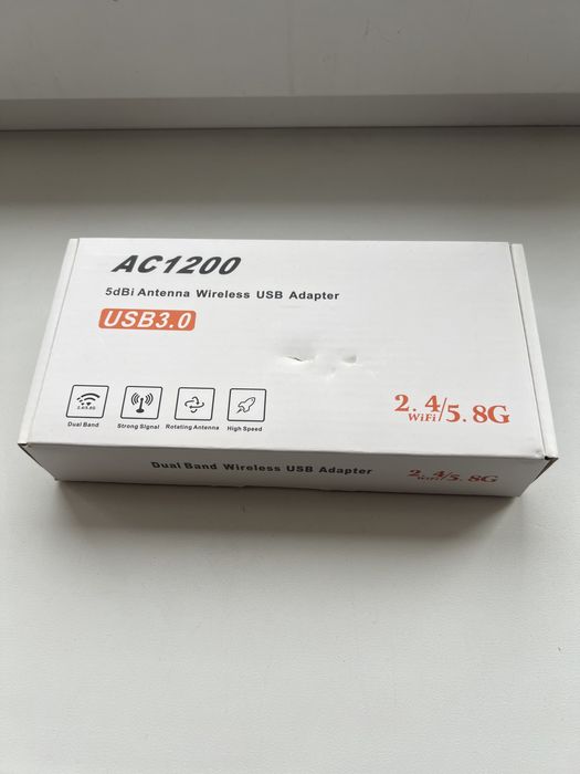 Бесправодной AC 1200 Wi-Fi адаптер 1200Мбит/с USB3.0 2,4/5G