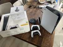 PS5 dwa pady, sluchawki, dysk 2tb, gry