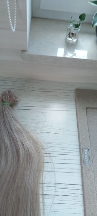 Włosy rosyjskie 42 cm 100gr blond do przedłużenia