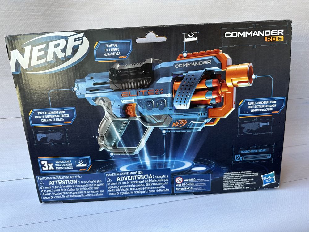 NERF Elite 2.0 Commander RD-6 Blaster Нерф бластер оригінал Hasbro