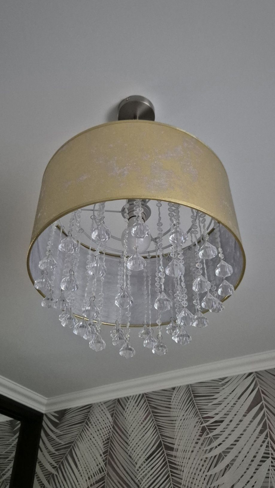 Lampa wisząca złota z kryształkami Amy