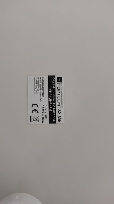 Antena zewnętrzna do telewizji naziemnej z filtrem LTE pasma UHF i VHS