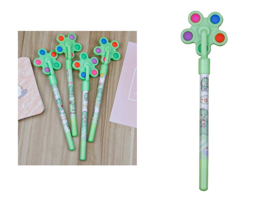 Długopis ze spinerem, pop it z czarnym wkładem 18,6 cm
