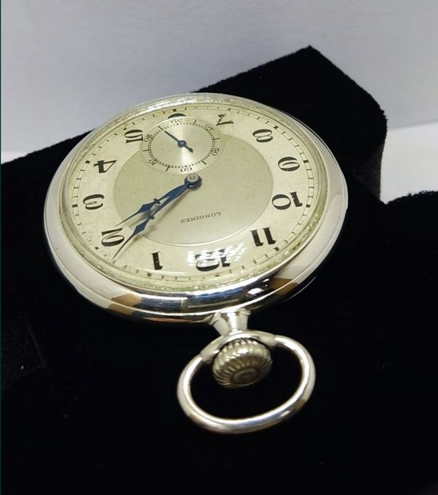 #373* ***Longines® srebrny  tarcza srebro