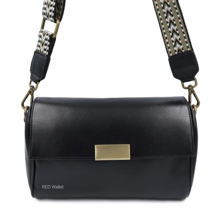 Сумка жіноча шкіряна leather W036 black Сумка женская кожаная черная