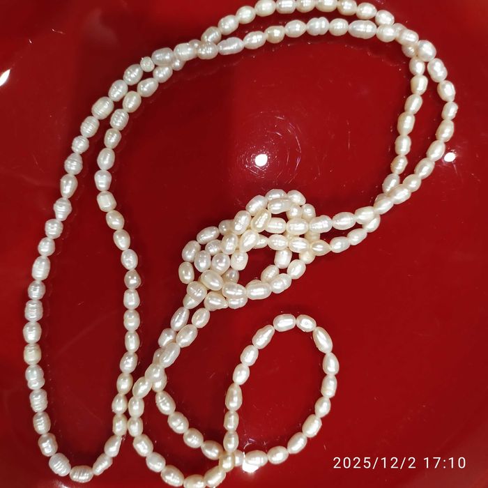 Perły słodkowodne długie 137 cm.