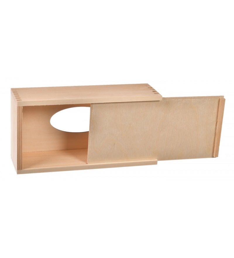 Pudełko drewniane na chusteczki do decoupage | rozsuwany chustecznik