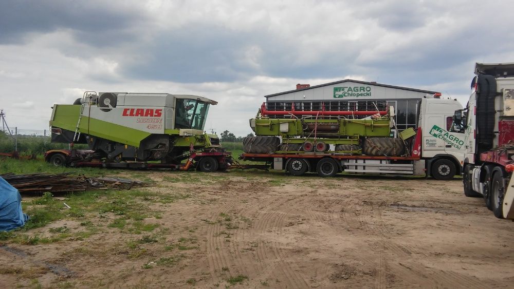 Transport kombajnów Claas Mega, Medion, Commandor, Avero,208,218,340