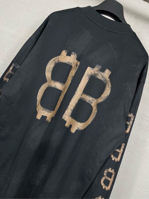 Свитшот BALENCIAGA BITCOIN кофта мужской реглан батник