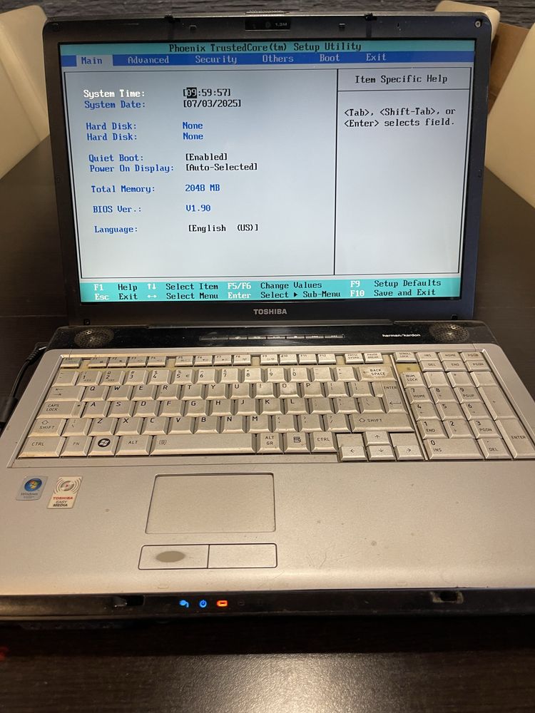 Laptop komputer Toshiba
