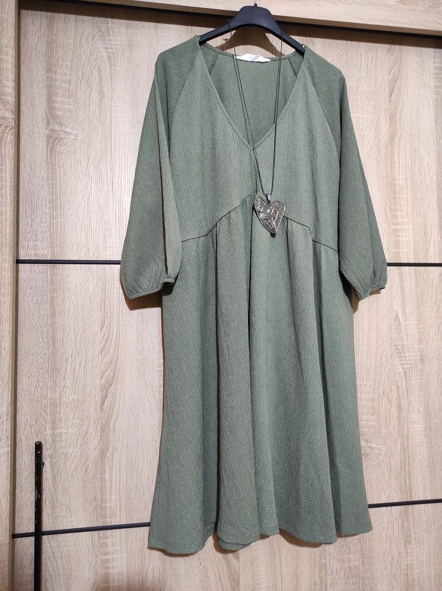 Sukienka Boho plus size 46 48 duży rozmiar etno