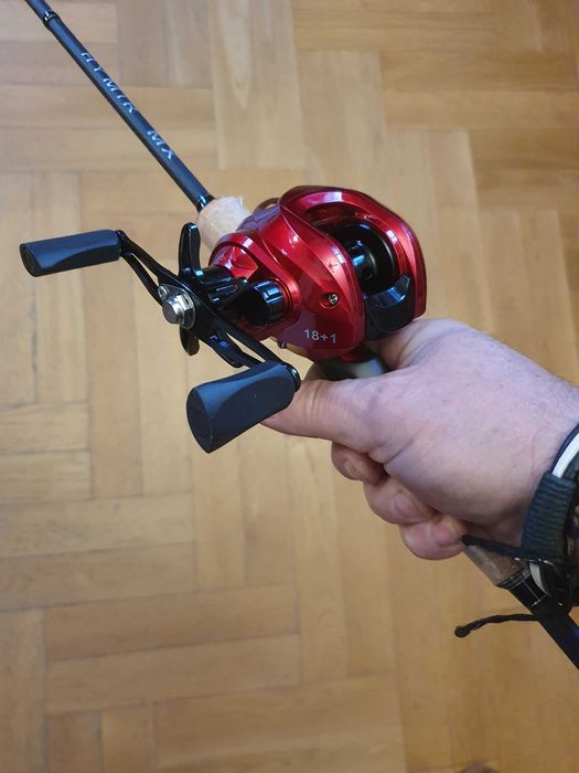 Piękna wędka zestaw castingowy osprzęt FUJI 210 cm 5-20g cast