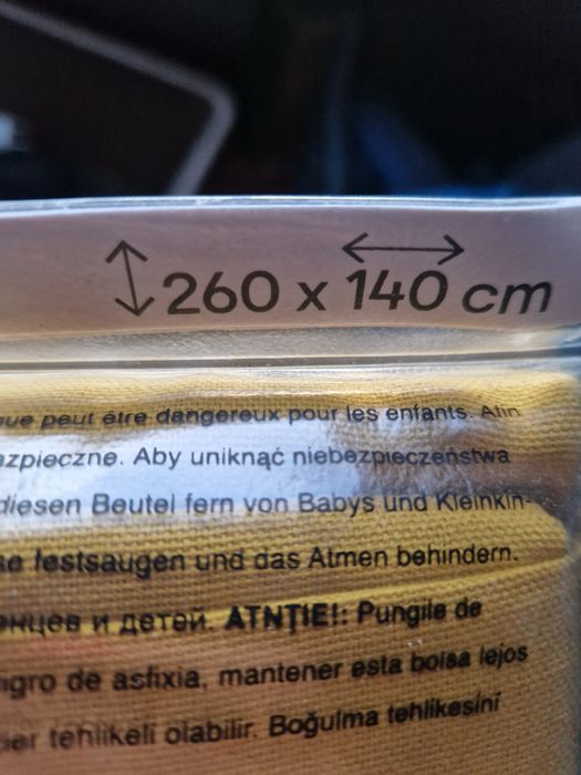 Nowa zasłona na przelotkach hiva, 140x260, żółta, 100% bawełna