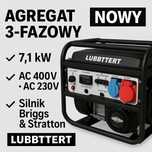 Nowy agregat prądotwórczy LUBBTTERT 3-fazowy, 7.1 kW, nigdy nieużywany