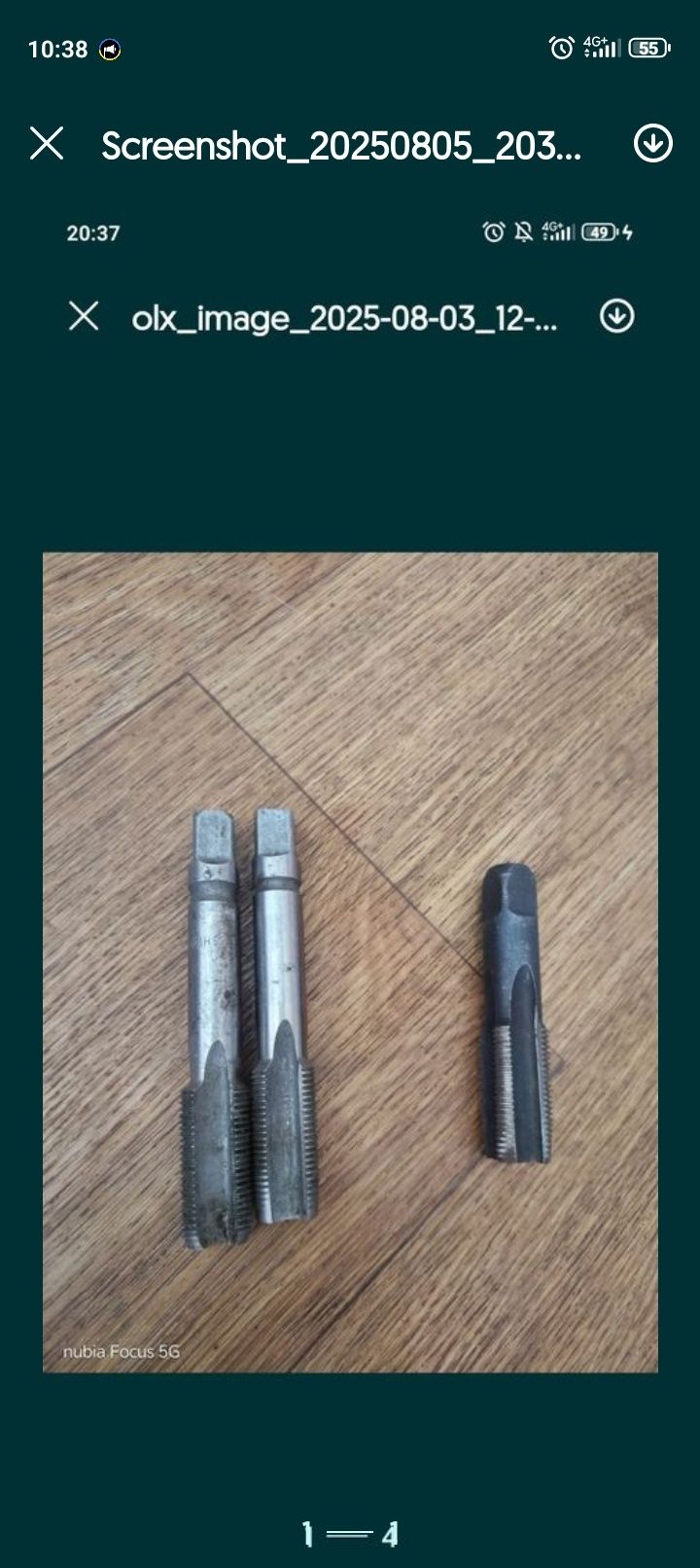 Метчик м20х1,5 ссср .