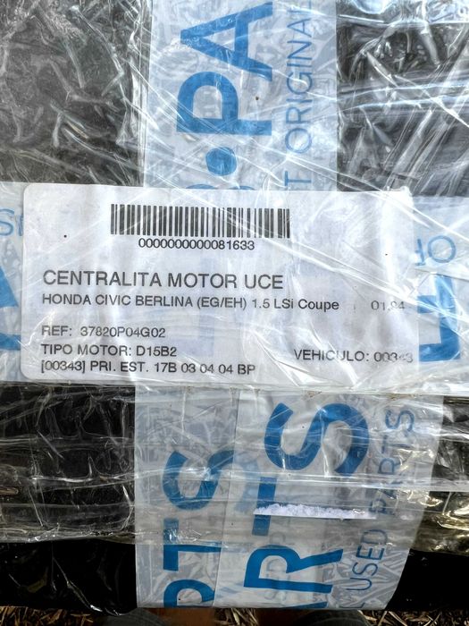 Centralina Honda civic EG EH 1.5 LSi Coupe