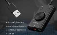 Зовнішня звукова карта Orico USB Sound Card Adapter SС2-BK Black