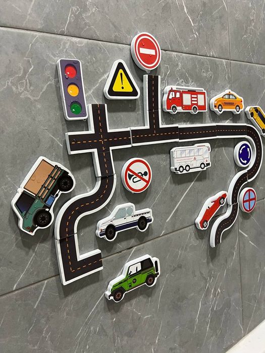 Дитяча іграшка для ванної  - наліпки машини.