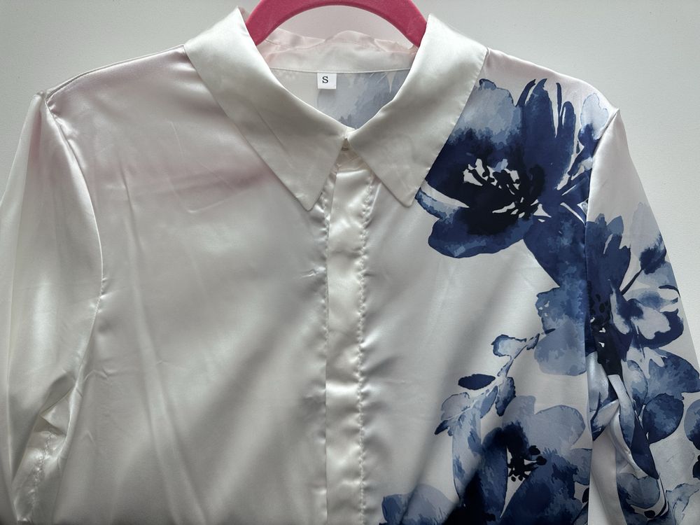 Koszula bluzka w kwiaty s shein