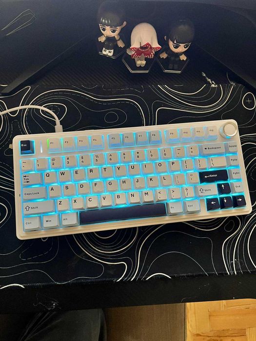 Teclado Mecânico AULA F75 Wireless – Como Novo + Dongle + Cabo