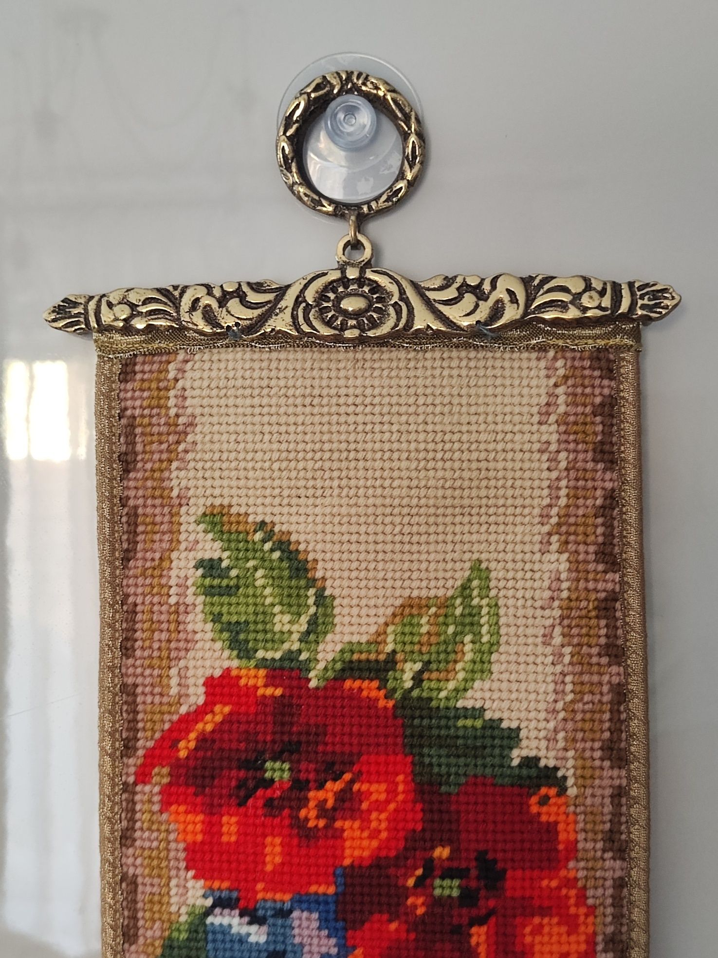 Sonetka/sonnette/gobelin/taśma/haft krzyżykowy na płótne, 105*16 cm