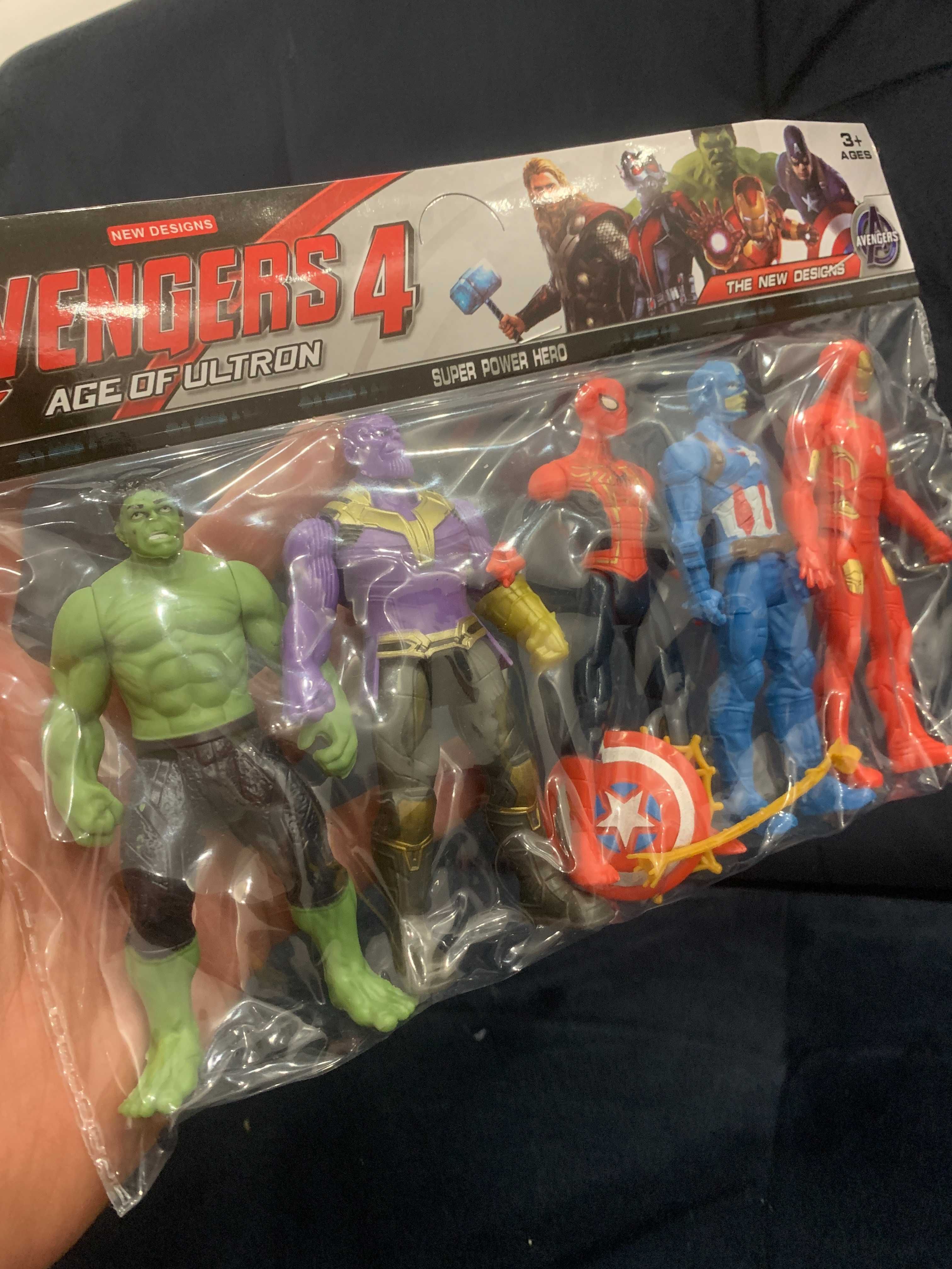 Zestaw figurek Avengers (5 sztuk) 12 cm Hulk Thor Spiderman IronMan