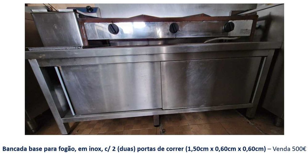 Recheio mobiliário de café/churrasqueira em inox